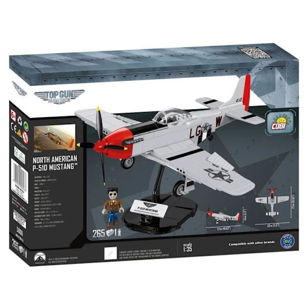 P-51D Mustang™ Top Gun Maverick - COBI-5806 Flerfärgad