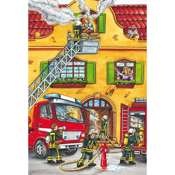 Pussel barn - SCHMIDT - 3 pussel med 24 bitar - Brandmän & Polis - 3x24 bitar