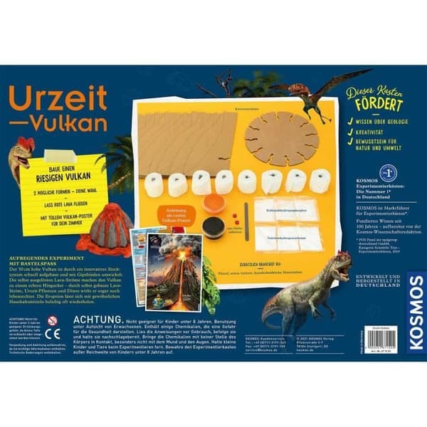 Experiment kit - KOSMOS - URZEIT-VULKAN - Volcanology - Mixed - From 8 years old Argent Sølv