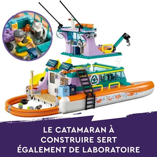 LEGO® Friends 41734 meripelastusvene, lelu delfiinien ja sukellusveneen minihahmoilla Flerfärgad