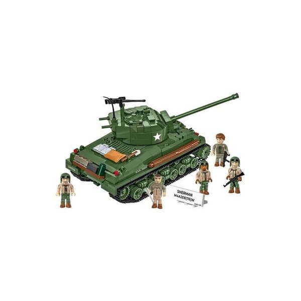Byggesæt - COBI - Sherman M4A2E8(76)W - 865 elementer - 1:35 - Grøn Grön
