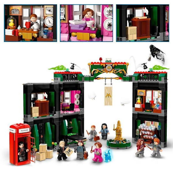 LEGO® 76403 Harry Potter The Ministry of Magic, 12 minifigurer och en förvandlingsfunktion, presentidé Flerfärgad