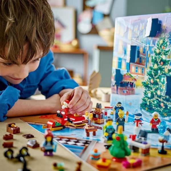 LEGO® City 60381 Adventskalender 2023 - LEGO - 24 presenter inklusive tomte och minifigurer av renar Flerfärgad