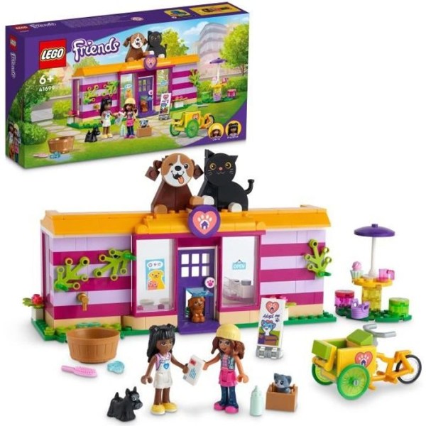 LEGO Friends Adoption Café 41699 – Legetøj med kat og hund minifigurer Flerfärgad