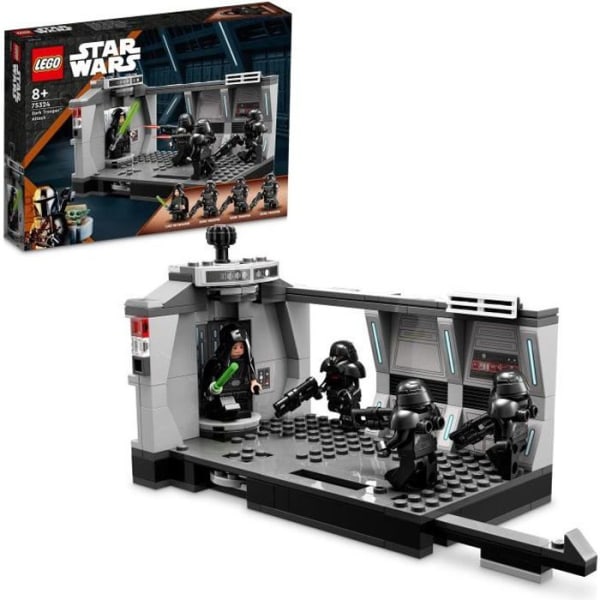 LEGO 75324 Star Wars Attack Of The Dark Troopers, Byggleksak, The Mandalorian, Luke Skywalker Minifigure, Barn 8 år
