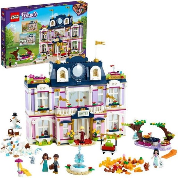LEGO® Friends 41684 Heartlake City Grand Hotel, Big House, Djurfigur, Minidockor, Leksak för barn 8 år