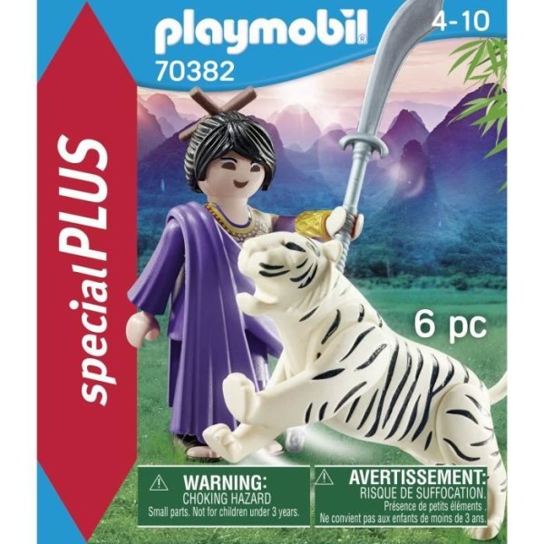 PLAYMOBIL - 70382 - Polypropeenininja ja tiikeritaistelija - 6 kpl Flerfärgad