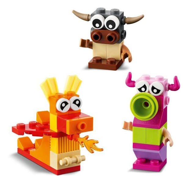 LEGO® 11017 klassiska kreativa monster, låda med klossar, 5 mini-monsterleksaker att bygga, från 4 år och uppåt Flerfärgad