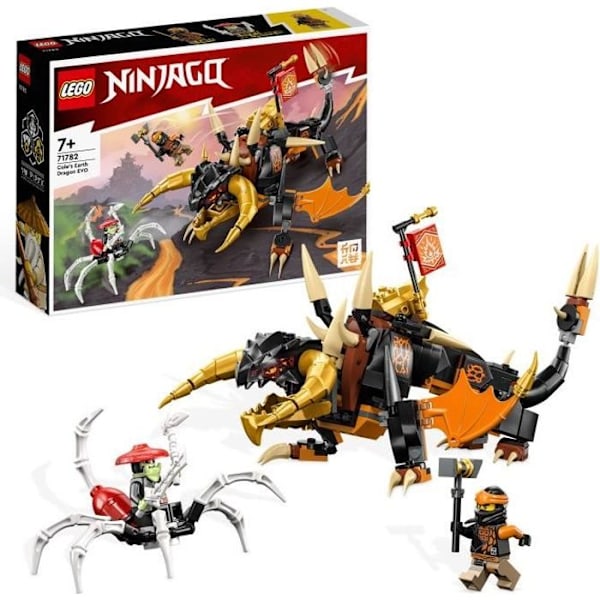 LEGO® NINJAGO 71782 Colen Earth Dragon – Evolution, lelu kahdella minihahmolla Vit