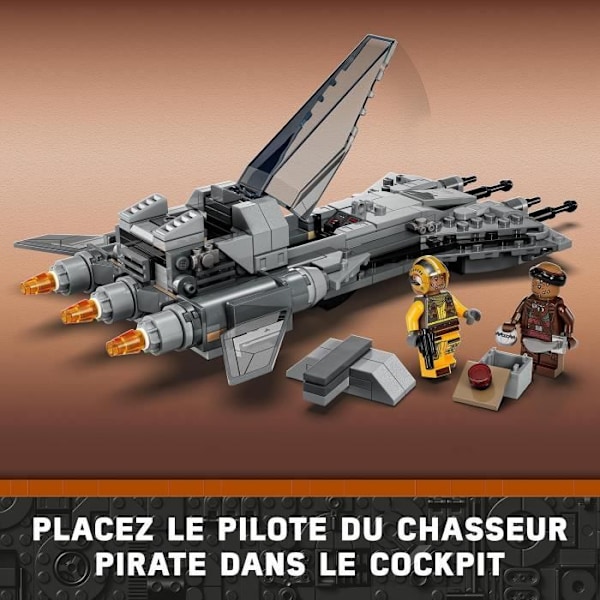 LEGO® Star Wars 75346 Pirate Hunter, Lelu lentäjä- ja siipiminihahmoilla, Mandalorian Vit