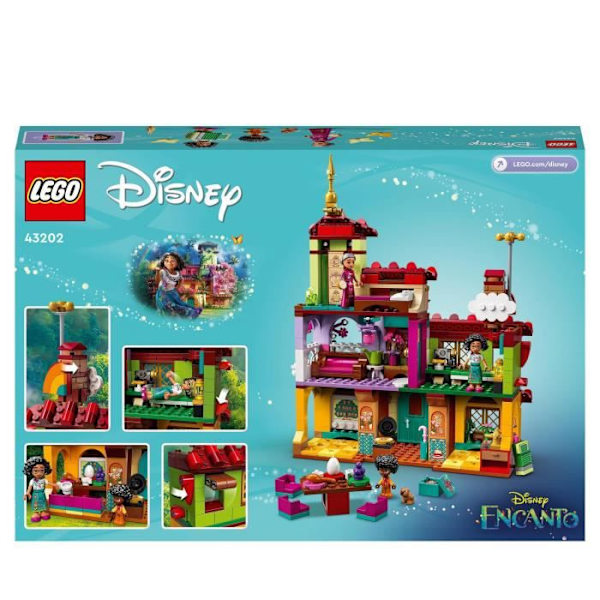 LEGO 43202 Disney Madrigal House, lelu, Encanto-elokuvahahmoilla ja -mininukkeilla, lahjaidea 6-vuotiaille pojille ja tytöille Flerfärgad