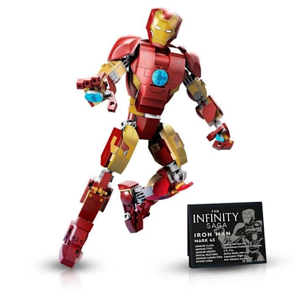 LEGO 76206 Marvel Iron Man nivelpanssari, Avengers-lelu, Iron Man -hahmo, Age of Ultron -elokuva, Infinity, lapset 9 vuotta Flerfärgad