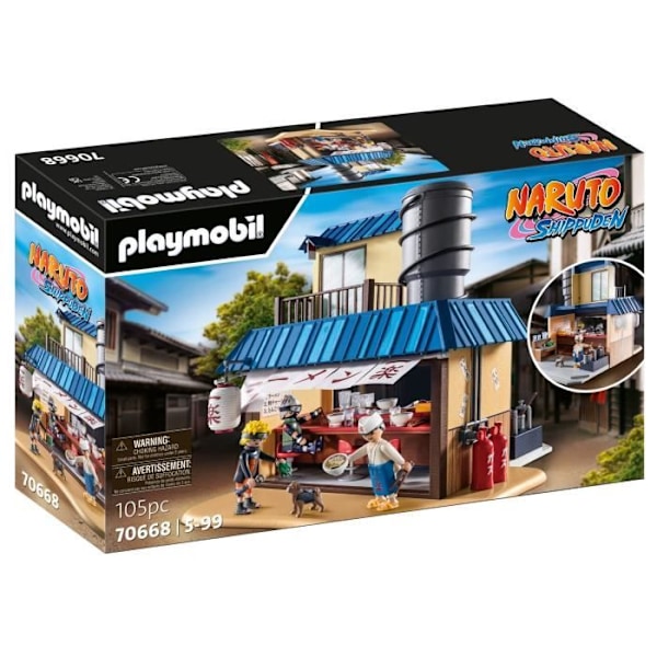 PLAYMOBIL - 70668 - Ichiraku Ramen Ravintola - Naruto - 105 kpl Flerfärgad