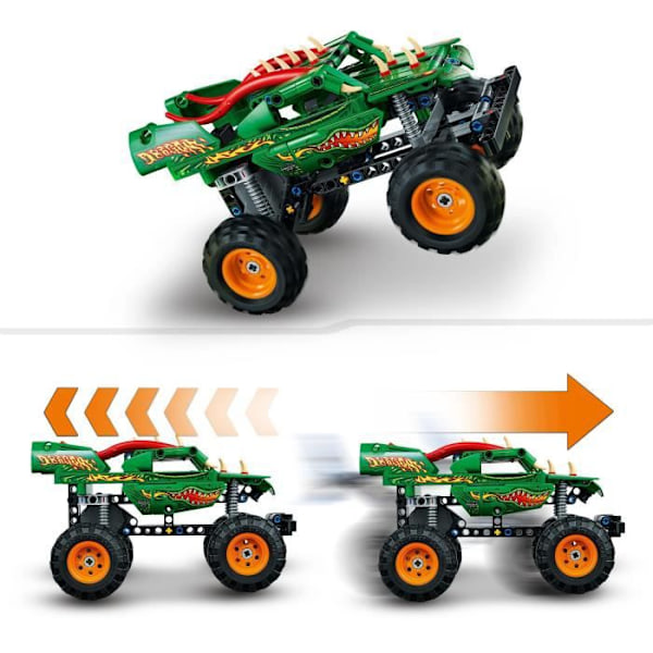 LEGO® Technic 42149 Monster Jam Dragon, 2-i-1, Monster Truck Legetøj, Racerbil Flerfärgad