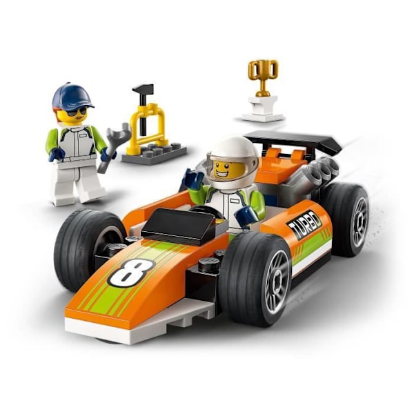 LEGO® 60322 City Great Vehicles -kilpa-auto, luovat Formula 1 -tyyliset lelut 4-vuotiaille ja sitä vanhemmille lapsille minihahmoilla Blå