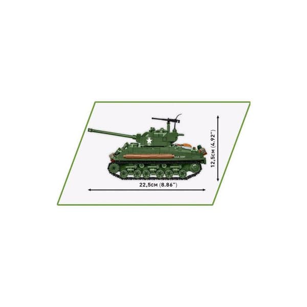 Byggset - COBI - Sherman M4A2E8(76)W - 865 delar - 1:35 - Grön Grön