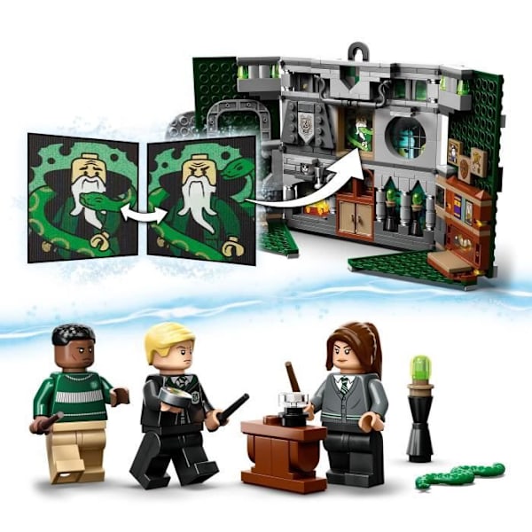 LEGO® Harry Potter 76410 Slytherin House Crest, Castle Legetøj med Draco Malfoy figur Vit