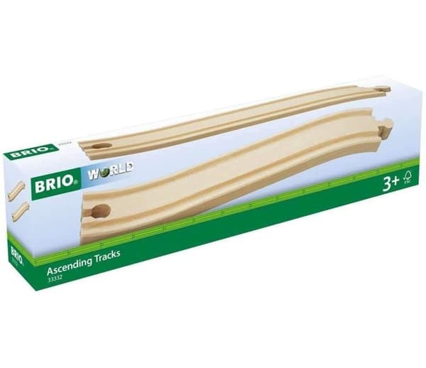 Stolpar för träjärnväg - BRIO WORLD - Set med 2 stolpar - 216 mm - Bokträ brun