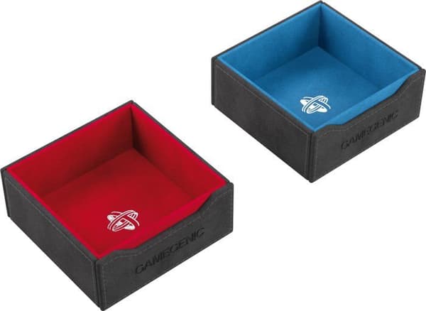 Tokenboks - ASMODEE - Tokens Lair - 4 farvede skuffer - Magnetisk samling - Konvertibel lågplade Multifarvet