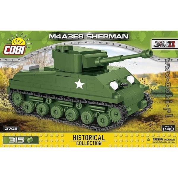 Rakennuspelit - M4A3E8 Sherman - 315 kpl 1/48 Cobi Grön