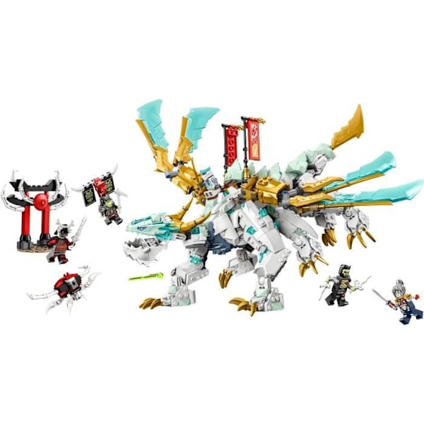 LEGO® NINJAGO 71786 Zanes isdrakvarelse, 2-i-1-leksak, drakfigur och minifigurer Vit