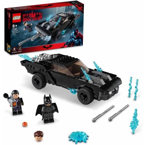 LEGO 76181 DC Batman Batmobilen: Penguin Pursuit, leksaksbil, DC, presentidé, pojkar och flickor från 8 år och uppåt