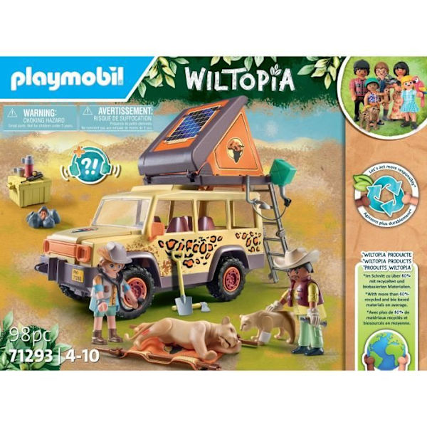 PLAYMOBIL 71293 Tutkijat mönkijällä, Wiltopia, 98 kpl, 4-vuotiaat ja sitä vanhemmat Flerfärgad