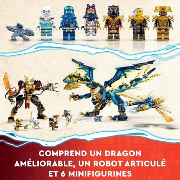 LEGO® NINJAGO 71796 Elemental Dragon vs. Kejserinderobot, stort legetøj Flerfärgad