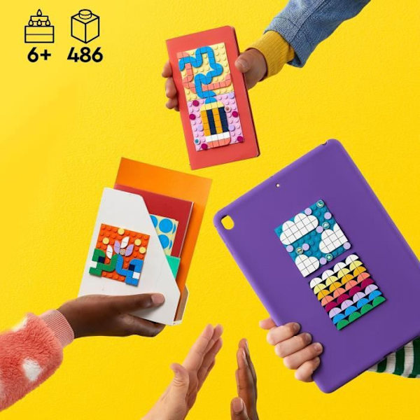 LEGO 41957 DOTS Valtava määrä liimakoristeita, manuaalinen toiminta, henkilökohtainen puhelintarra, lahja tytöille, pojille 6 Flerfärgad