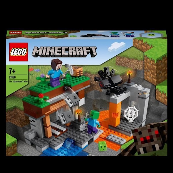 LEGO® Minecraft 21166 hylätty kaivos, lelu zombiluolalla ja Steve-minihahmo Grön