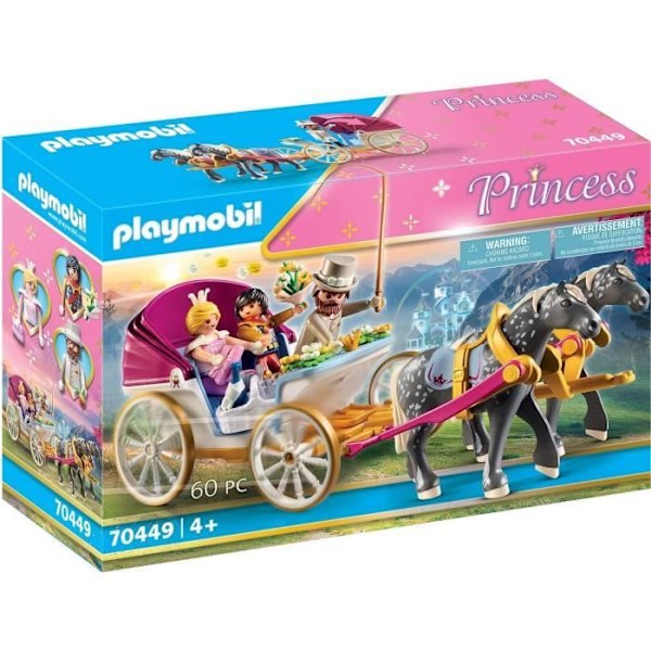 PLAYMOBIL 70449 Vogn og kongepar, Prinsesser, 60 stk., Fra 4 år Gul