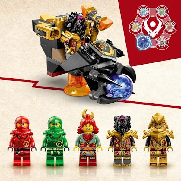 LEGO® NINJAGO 71793 Värmeböljans transformerande lavadrake, drakleksak med minifigurer Flerfärgad