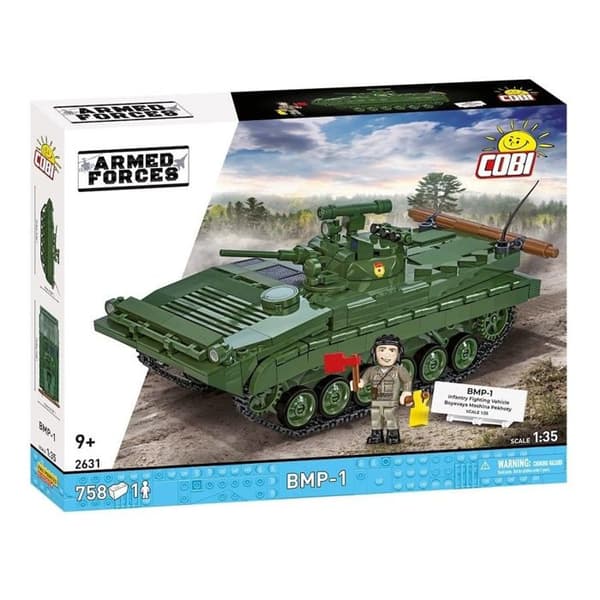 Rakennusleikki - COBI - BMP-1 - Vihreä - Tankki - 0.872 kg Grön