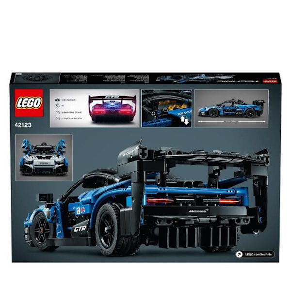LEGO® Technic 42123 McLaren Senna GTR, Bygbar Modelbil, Sportsvognsbygning, Racerbillegetøj Röd