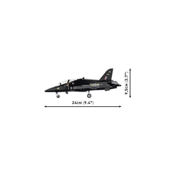 Flyvemaskine i mursten - COBI - BAE HAWK T1 - 362 elementer - Skala 1:48 - Hvid farve