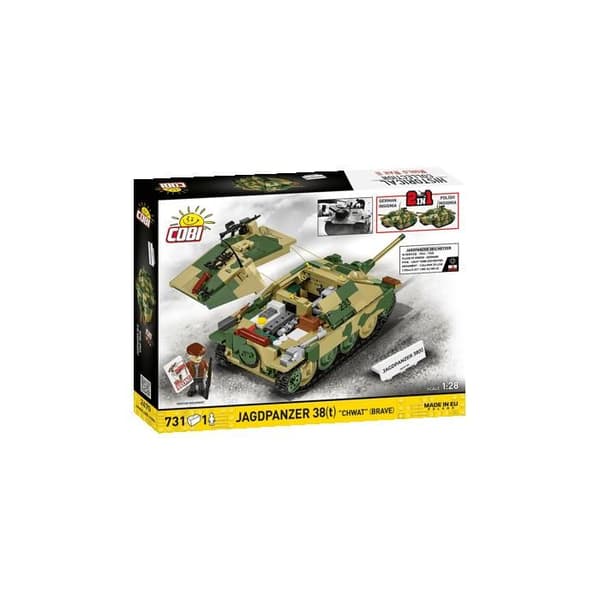 Byggesæt - COBI - COBI 2670 - Jagdpanzer 38(t) "Chwat" - Grøn - At samle selv Grön