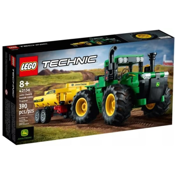 LEGO TECHNIC - 42136 - John Deere 9620R 4WD traktor Röd