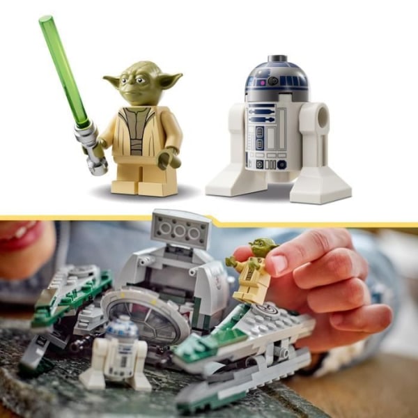 LEGO® Star Wars 75360 The Clone Wars Jedi Hunter Yoda Toy med Yoda Minifigure och R2-D2 Minifigure