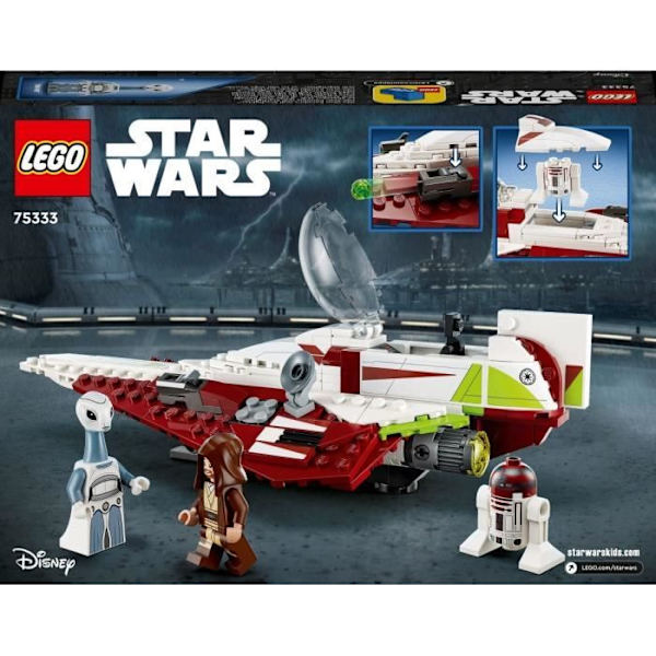 LEGO® Star Wars 75333 Obi-Wan Kenobin jedimetsästäjä, -lelu, pilkkaamme ja droidi-minihahmo Flerfärgad