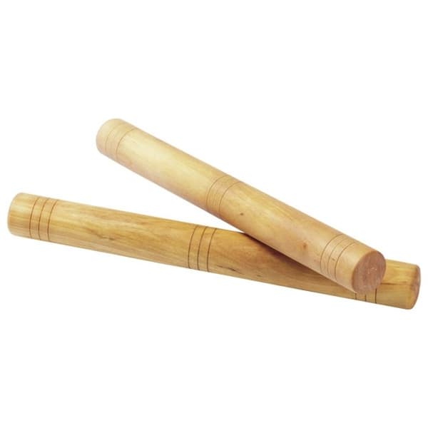 Percussionsstænger - GOKI - I Naturligt Træ - L: 19 cm - Diameter: 2 cm Beige