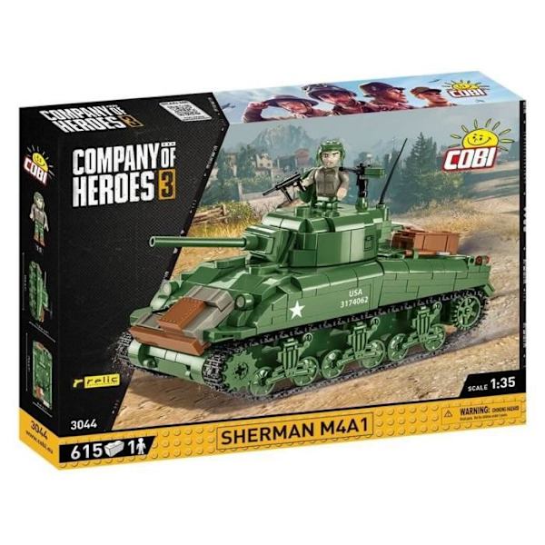 COBI COMPANY OF HEROES 3044 - SHERMAN M4A1 Beige, grön, brun