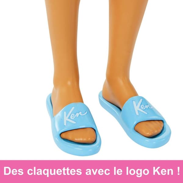Barbie®-Ken® Beach-Blonde Doll uimashortsit ja rantatarvikkeet HPL74