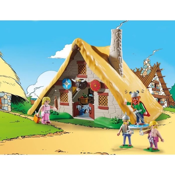 PLAYMOBIL 70932 Asterix, Abraracourcix hydda, Karaktärer, 110 stycken, Från 5 år Flerfärgad