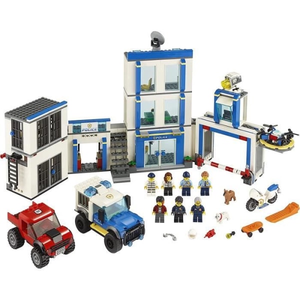 LEGO® City 60246 polisstation, lastbil, motorcykel, minifigurleksaker för barn Flickor Pojkar 6 år+