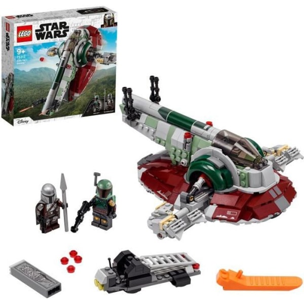 LEGO® 75312 Star Wars Boba Fetts luftskepp, set med 2 minifigurer, leksak för barn från 9 år och uppåt