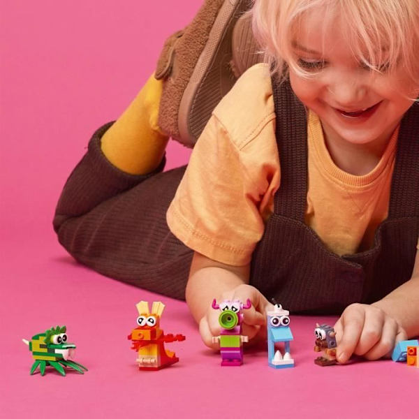 LEGO® 11017 klassiska kreativa monster, låda med klossar, 5 mini-monsterleksaker att bygga, från 4 år och uppåt Flerfärgad