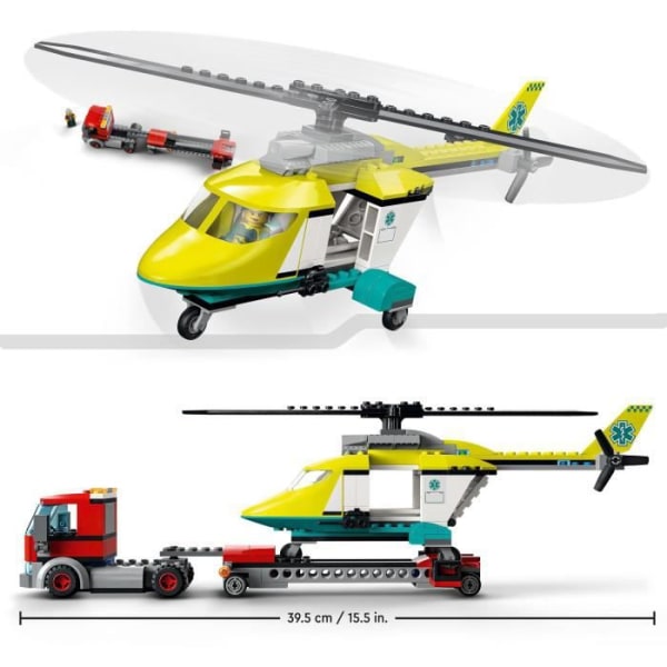LEGO® 60343 City Great Vehicles Rescue Helikopter Transport Lastbil Leksakspresent för barn från 5 år och uppåt