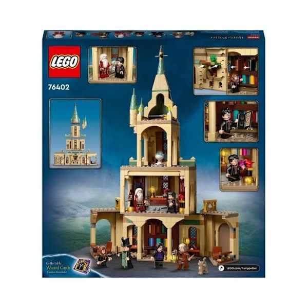 LEGO 76402 Harry Potter Tylypahka: Dumbledoren toimisto, linnalelu, lajitteluhattu ja gryffindormiekka, lapset 8 vuotta Flerfärgad
