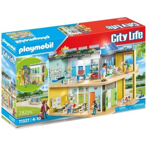 PLAYMOBIL 71327 Muutettu koulu, kaupunkielämä, koulu, 282 huonetta, sekalainen, 4-vuotiaille ja sitä vanhemmille lapsille Flerfärgad