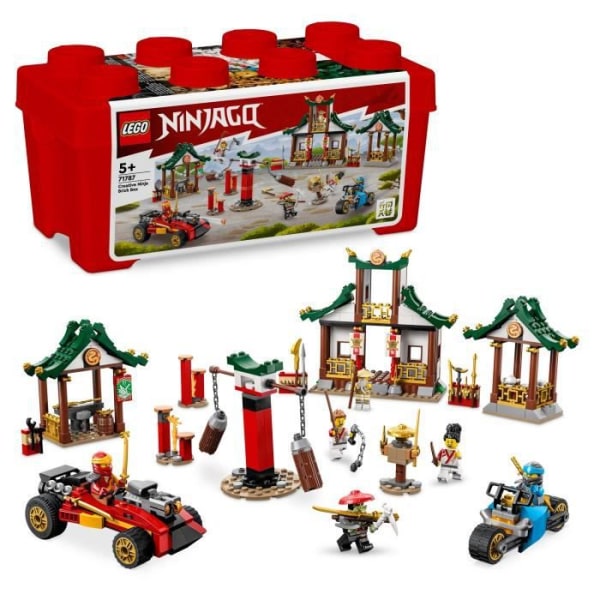 LEGO® NINJAGO 71787 Ninja Creative Brick Box, leksaksförvaring, bil och motorcykel